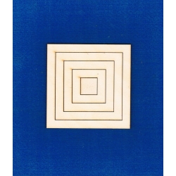 Komplet kwadratów, ramek  2,4,6,8,10 cm